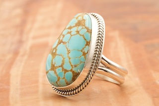 Treasures of the Southwest: Genuine Number 8 Mine Turquoise Ring